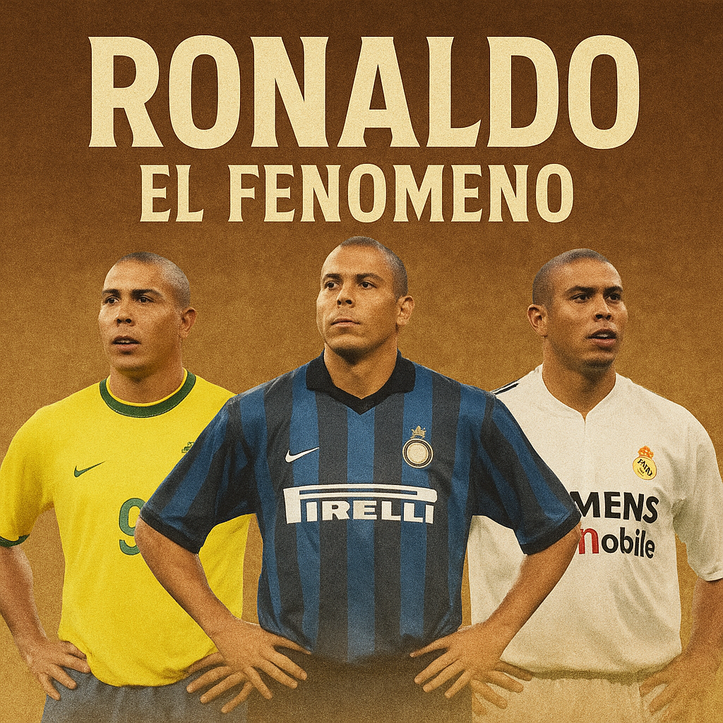 Maillots vintage de Ronaldo El Fenomeno – Brésil, Real Madrid, Inter, Barça