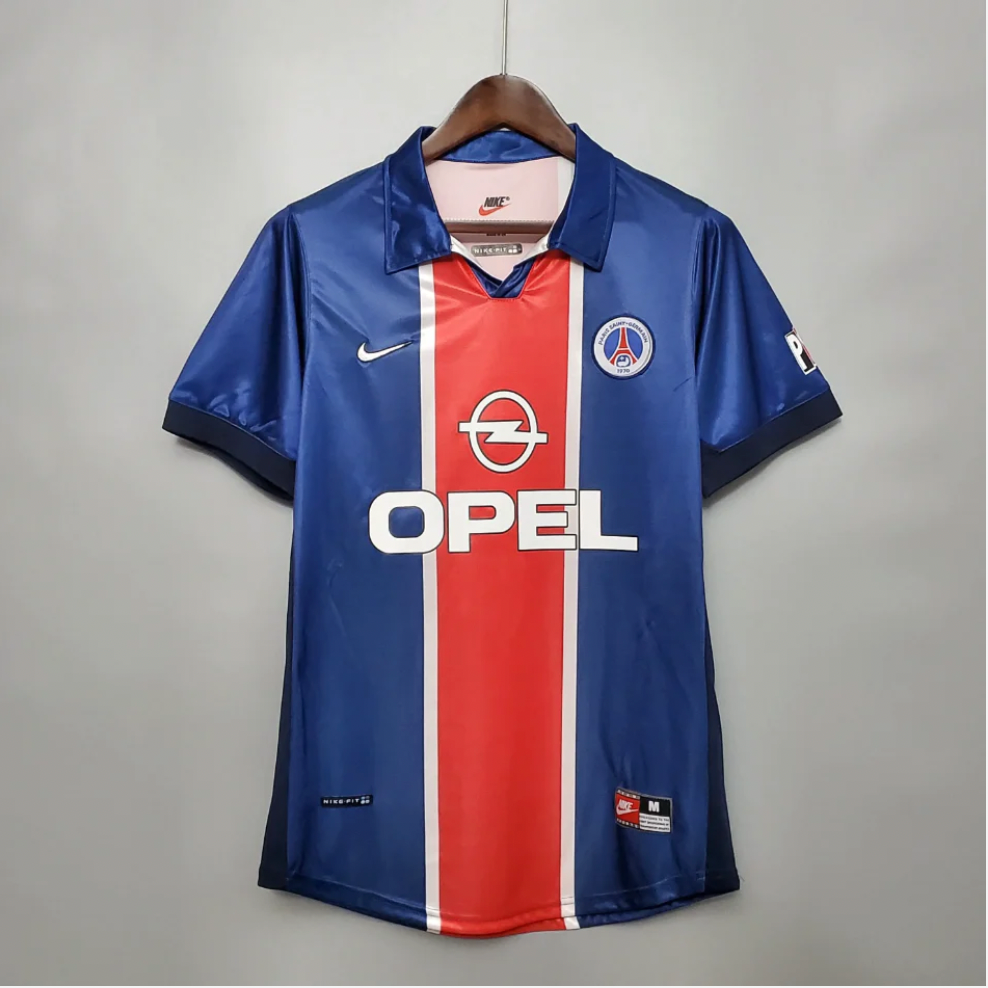 Maillot PSG Domicile 1998/1999 Vintage Football avec Opel