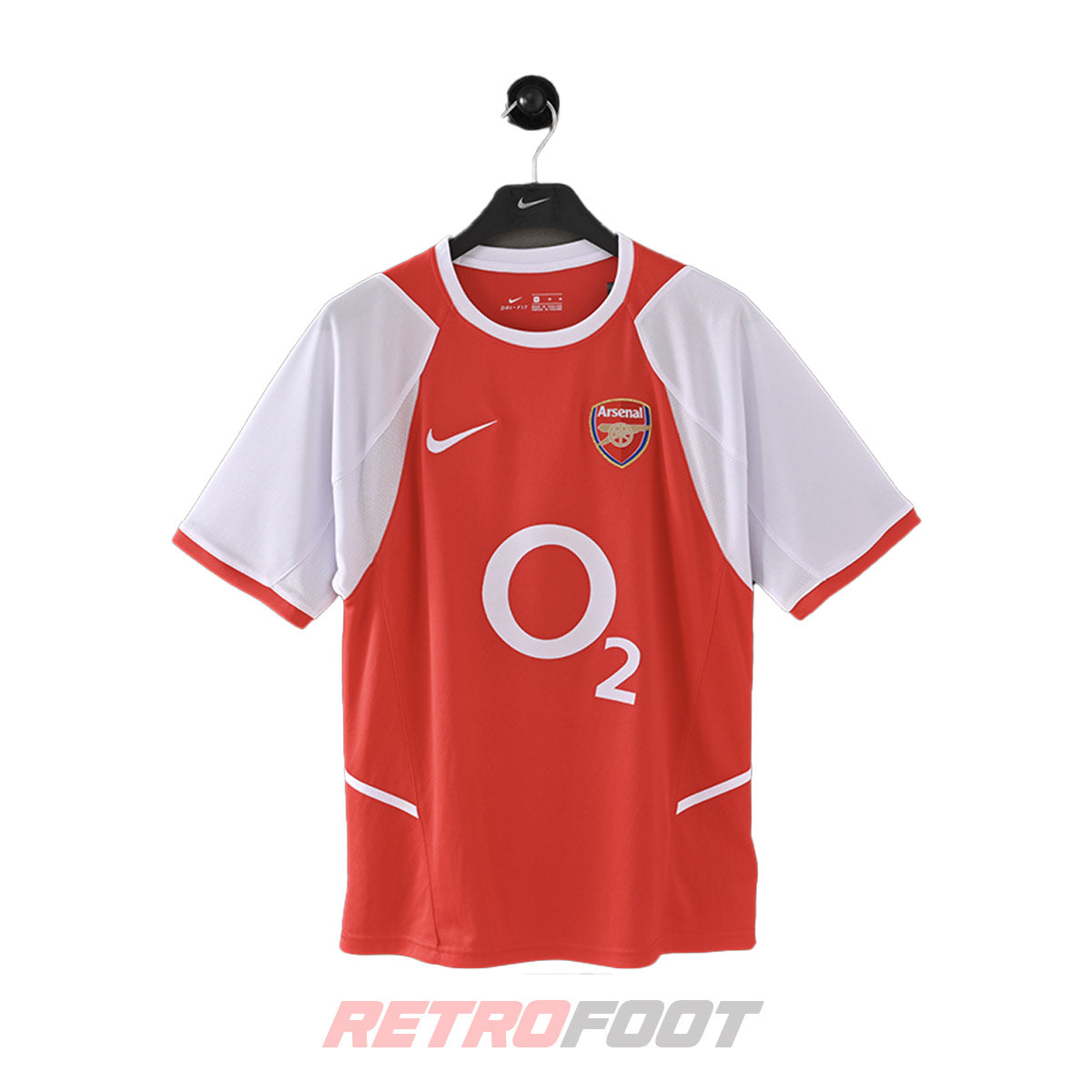 Maillot vintage Arsenal 2003/04 domicile rouge (face)
