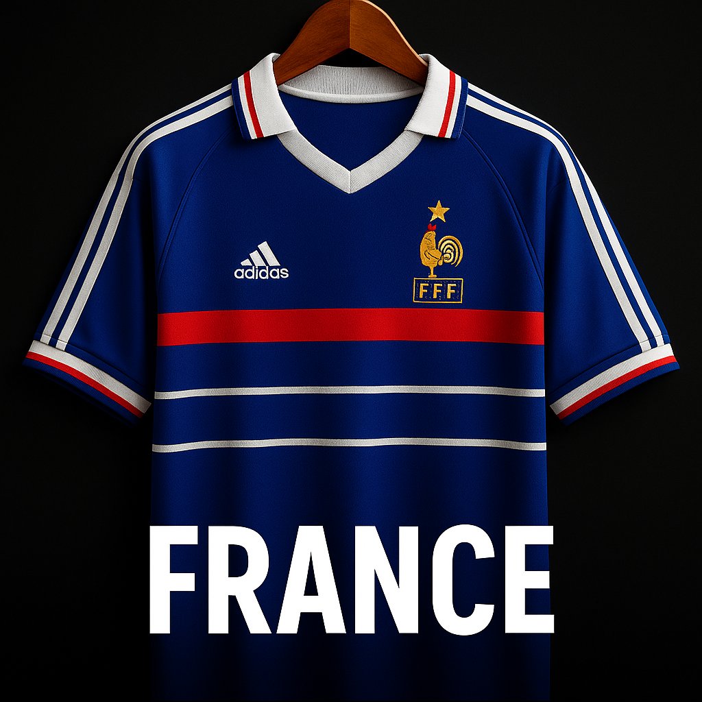 Maillots rétro de l’équipe de France – Bleus légendaires