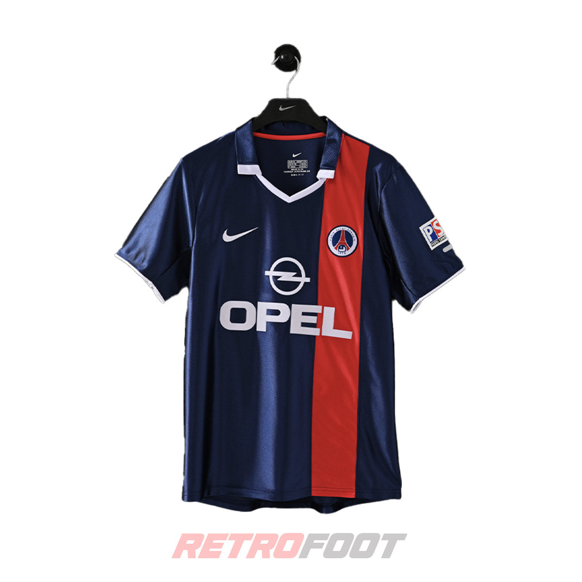 Maillot vintage PSG 2001-2002 domicile bleu rouge (face)