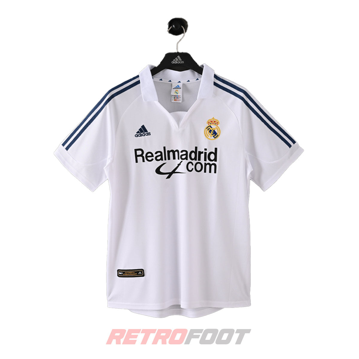 Maillot vintage Real Madrid 2001/02 domicile blanc (face)