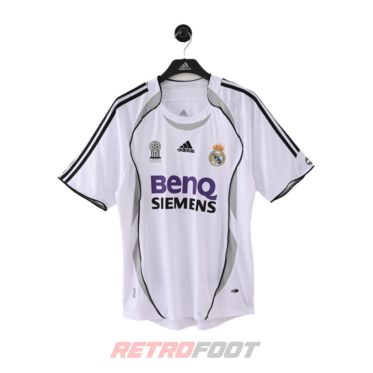 Maillot vintage Real Madrid 2006/07 domicile blanc (face)